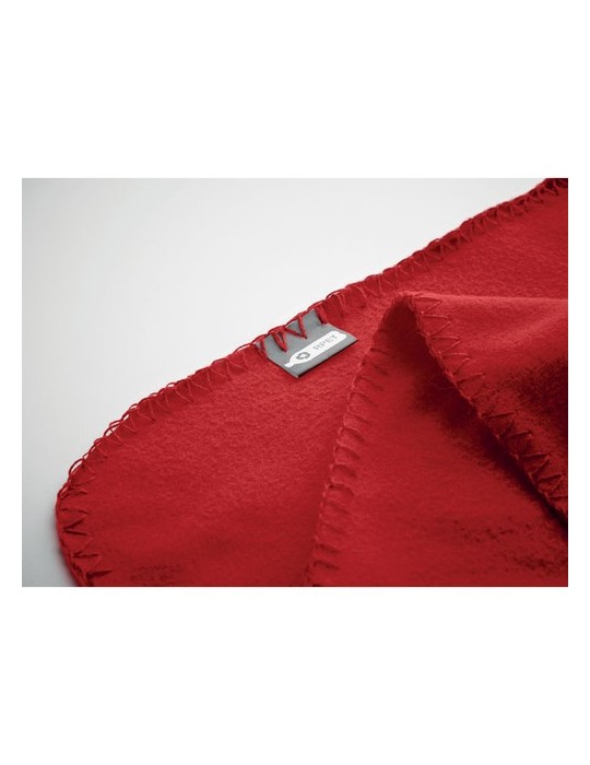 Couverture de voyage  en RPET personnalisée - MUSALA Matières : PET recyclé Couleurs : rouge cadeau entreprise pas cher