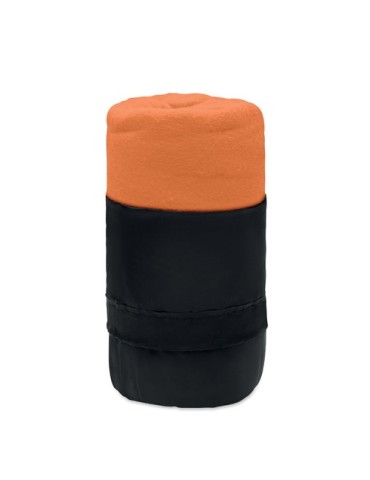 Couverture de voyage  en RPET personnalisée - MUSALA Matières : PET recyclé Couleurs : orange cadeau collaborateur premium