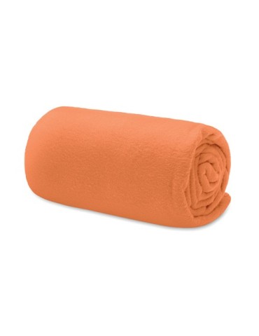 Couverture de voyage  en RPET personnalisée - MUSALA Matières : PET recyclé Couleurs : orange objet promo petit budget