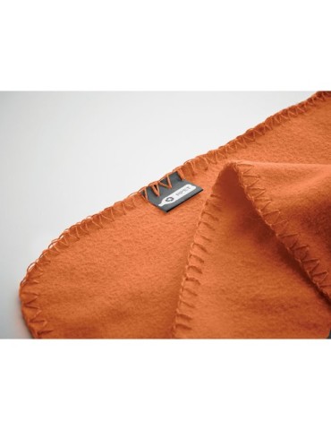 Couverture de voyage  en RPET personnalisée - MUSALA Matières : PET recyclé Couleurs : orange livraison express 24h 48h