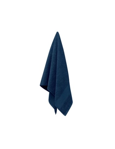 Serviette éponge bio personnalisée 100x50 cm TERRY Matières : coton biologique Couleurs : bleu impression logo haute qualité