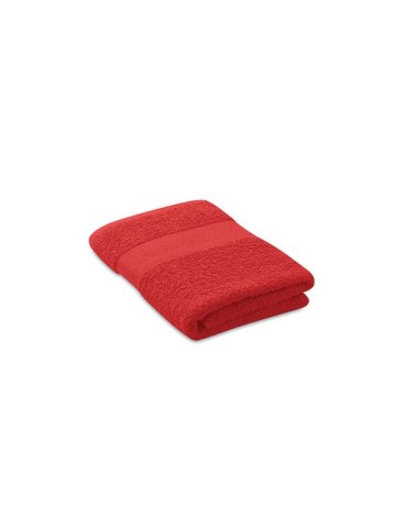Serviette éponge bio personnalisée 100x50 cm TERRY Matières : coton biologique Couleurs : rouge cadeau entreprise pas cher