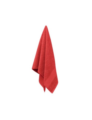 Serviette éponge bio personnalisée 100x50 cm TERRY Matières : coton biologique Couleurs : rouge accessoire événementiel unique