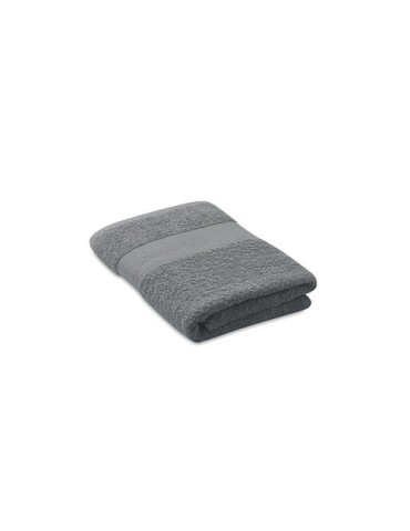 Serviette éponge bio personnalisée 100x50 cm TERRY Matières : coton biologique Couleurs : gris personnalisable avec votre logo
