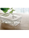 Lunchbox en verre  900ml PRAGA Matières : verre Couleurs : transparent personnalisable avec votre logo
