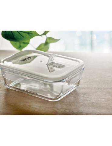 Lunchbox en verre  900ml PRAGA Matières : verre Couleurs : transparent cadeau entreprise pas cher