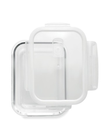 Lunchbox en verre  900ml PRAGA Matières : verre Couleurs : transparent impression haute définition