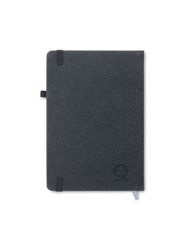 Carnet A5 ligné en PU recyclé  personnalisé BAOBAB Matières : papier recyclé Couleurs : noir impression haute définition