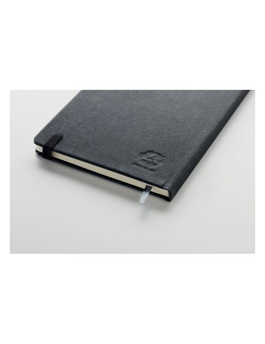 Carnet A5 ligné en PU recyclé  personnalisé BAOBAB Matières : papier recyclé Couleurs : noir cadeau collaborateur premium
