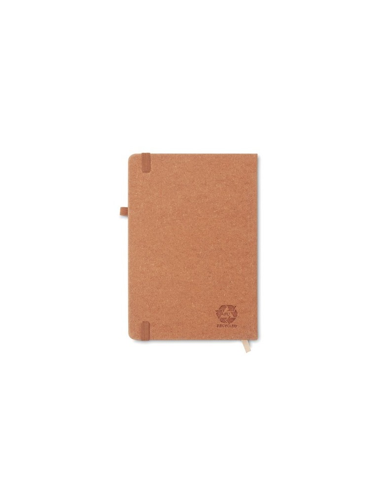 Carnet A5 ligné en PU recyclé  personnalisé BAOBAB Matières : papier recyclé Couleurs : marron marquage laser ultra précis