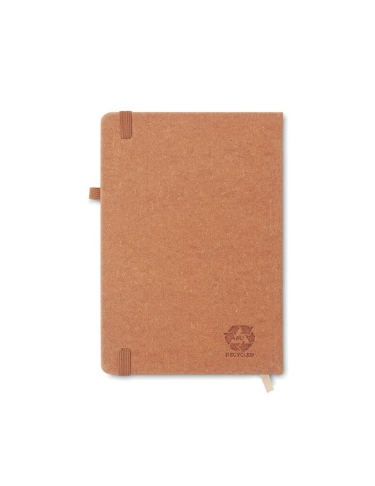 Carnet A5 ligné en PU recyclé  personnalisé BAOBAB Matières : papier recyclé Couleurs : marron marquage laser ultra précis