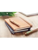 Carnet A5 ligné en PU recyclé  personnalisé BAOBAB Matières : papier recyclé Couleurs : marron personnalisation rapide en France