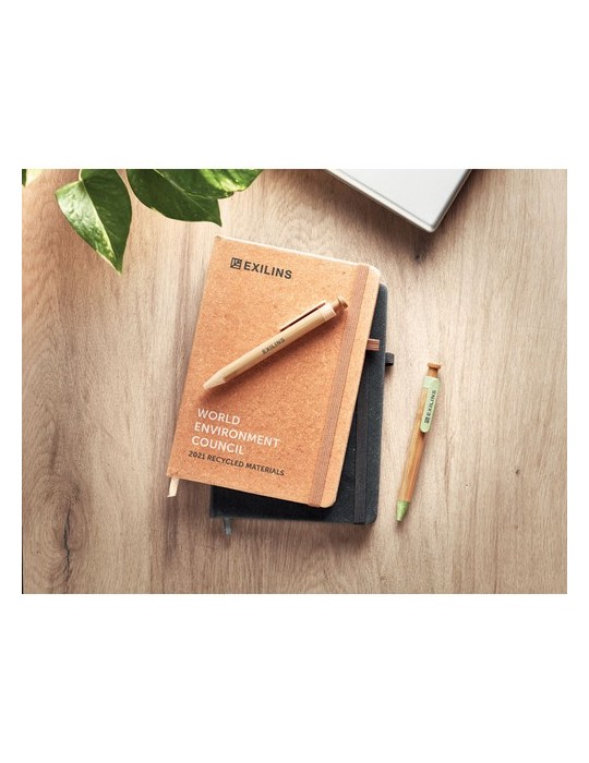 Carnet A5 ligné en PU recyclé BAOBAB