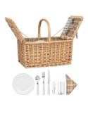 Panier pique-nique  en osier 4 places MIMBRE PLUS Matières : bois Couleurs : bois