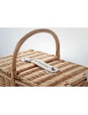 Panier pique-nique  en osier 4 places MIMBRE PLUS Matières : bois Couleurs : bois marquage laser ultra précis