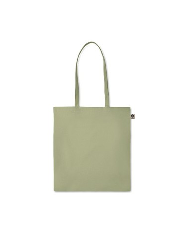 Sac shopping  en coton organique ZIMDE COLOUR Matières : coton biologique Couleurs : vert personnalisation sur mesure