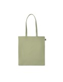 Sac shopping  en coton organique ZIMDE COLOUR Matières : coton biologique Couleurs : vert personnalisation sur mesure