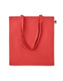 Sac shopping  en coton organique ZIMDE COLOUR Matières : coton biologique Couleurs : rouge personnalisation rapide en France