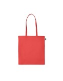 Sac shopping  en coton organique ZIMDE COLOUR Matières : coton biologique Couleurs : rouge cadeau affaires élégant