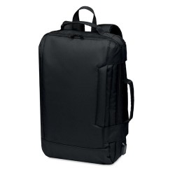 Sac à dos ordinateur  personnalisable 300D RPET - SINGAPORE Matières : PET Couleurs : noir cadeau entreprise pas cher