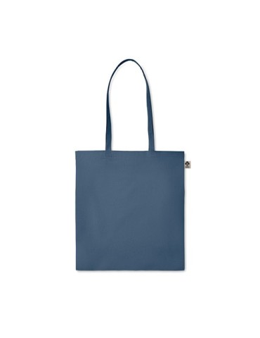 Sac shopping  en coton organique ZIMDE COLOUR Matières : coton biologique Couleurs : bleu goodies personnalisé en stock