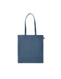 Sac shopping  en coton organique ZIMDE COLOUR Matières : coton biologique Couleurs : bleu goodies personnalisé en stock