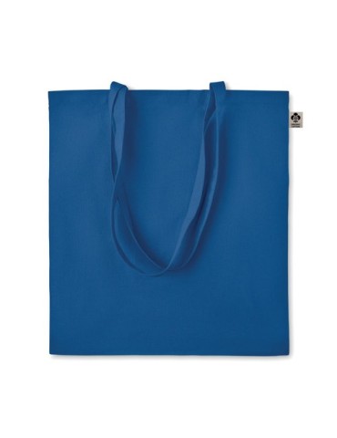 Sac shopping  en coton organique ZIMDE COLOUR Matières : coton biologique Couleurs : bleu royal cadeau entreprise pas cher