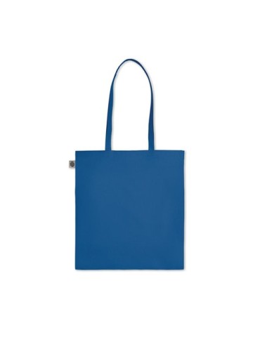 Sac shopping  en coton organique ZIMDE COLOUR Matières : coton biologique Couleurs : bleu royal personnalisable avec votre logo