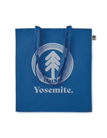 Sac shopping  en coton organique ZIMDE COLOUR Matières : coton biologique Couleurs : bleu royal goodies entreprise design