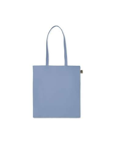 Sac shopping  en coton organique ZIMDE COLOUR Matières : coton biologique Couleurs : bleu bébé objet promotionnel éco-responsabl