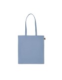 Sac shopping  en coton organique ZIMDE COLOUR Matières : coton biologique Couleurs : bleu bébé objet promotionnel éco-responsabl