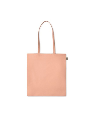 Sac shopping  en coton organique ZIMDE COLOUR Matières : coton biologique Couleurs : orange impression logo haute qualité