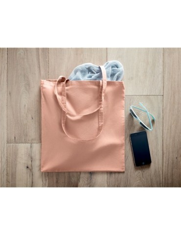 Sac shopping  en coton organique ZIMDE COLOUR Matières : coton biologique Couleurs : orange cadeau collaborateur premium