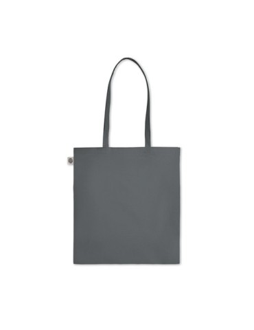 Sac shopping  en coton organique ZIMDE COLOUR Matières : coton biologique Couleurs : pierre marquage couleur éclatante