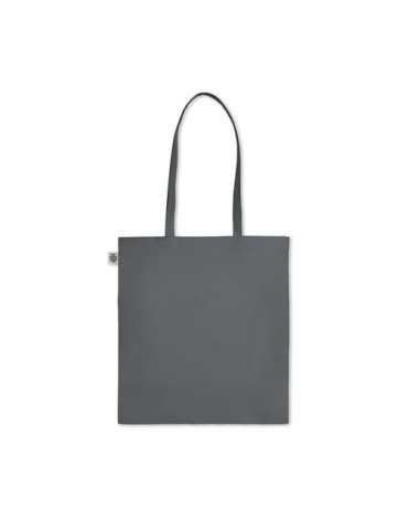 Sac shopping  en coton organique ZIMDE COLOUR Matières : coton biologique Couleurs : pierre marquage laser ultra précis