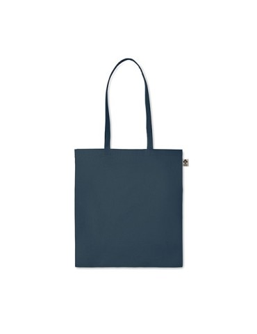 Sac shopping  en coton organique ZIMDE COLOUR Matières : coton biologique Couleurs : bleu marine cadeau client original