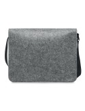Sac messager  en feutre RPET personnalisable BAGLO Matières : PET recyclé Couleurs : gris impression haute définition