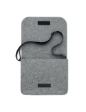 Sac messager  en feutre RPET personnalisable BAGLO Matières : PET recyclé Couleurs : gris livraison express 24h 48h