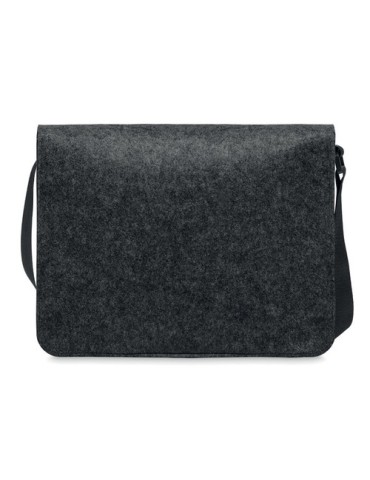 Sac messager  en feutre RPET personnalisable BAGLO Matières : PET recyclé Couleurs : pierre marquage laser ultra précis