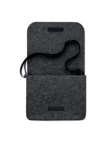 Sac messager  en feutre RPET personnalisable BAGLO Matières : PET recyclé Couleurs : pierre objet promotionnel éco-responsable