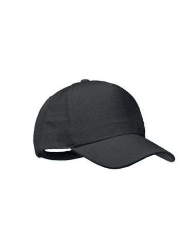 Casquette baseball  en chanvre personnalisée pas cher - NAIMA CAP Matières : chanvre Couleurs : noir impression haute définition
