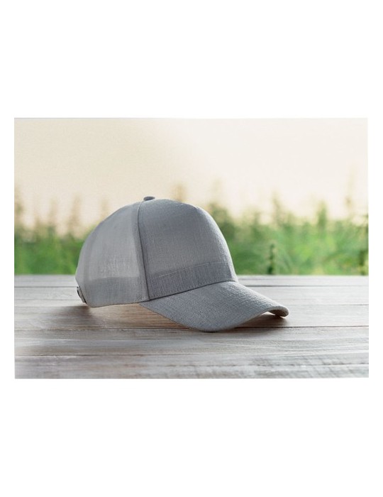 Casquette baseball  en chanvre personnalisée pas cher - NAIMA CAP Matières : chanvre Couleurs : gris goodies entreprise design