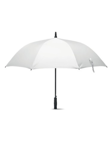 Parapluie publicitaire 27'' en pongée GRUSA Matières : verre Couleurs : blanc personnalisable avec votre logo