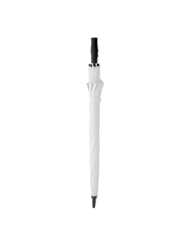 Parapluie publicitaire 27'' en pongée GRUSA Matières : verre Couleurs : blanc impression logo haute qualité