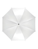 Parapluie publicitaire 27'' en pongée GRUSA Matières : verre Couleurs : blanc marquage laser ultra précis