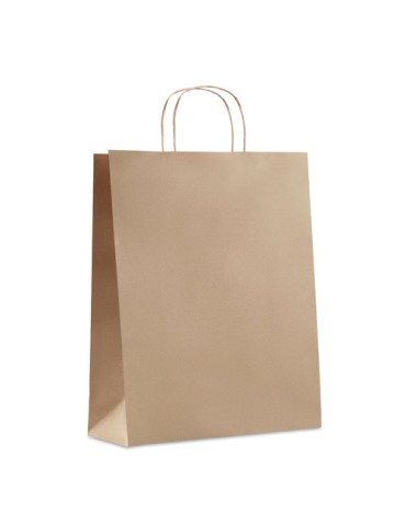 Sac en papier grand format personnalisé - PAPER TONE L Matières : papier recyclé Couleurs : beige