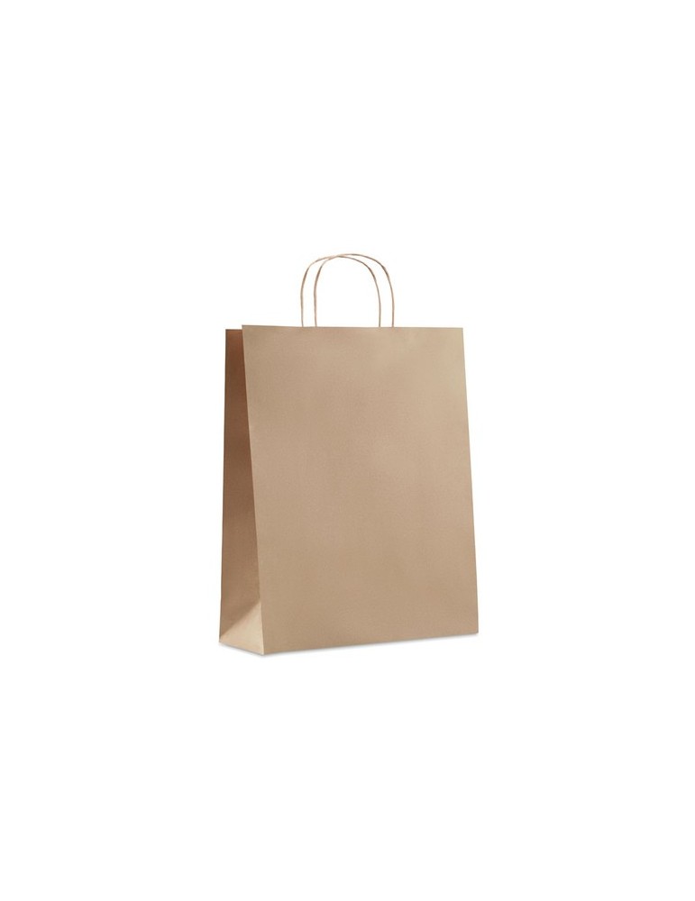 Sac en papier grand format personnalisé - PAPER TONE L Matières : papier recyclé Couleurs : beige