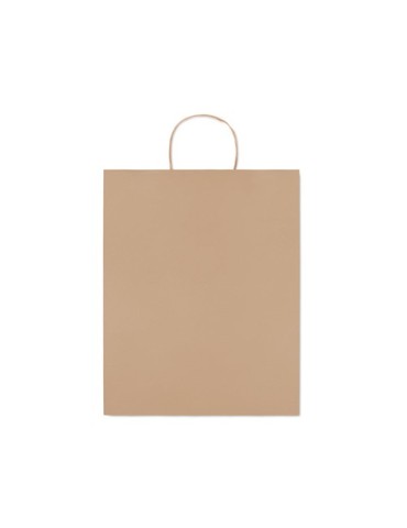Sac en papier grand format personnalisé - PAPER TONE L Matières : papier recyclé Couleurs : beige objet publicitaire robuste