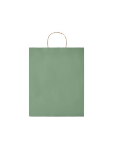 Sac en papier grand format personnalisé - PAPER TONE L Matières : papier recyclé Couleurs : vert impression logo haute qualité