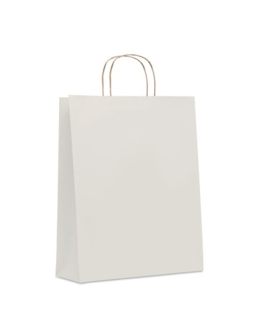 Sac en papier grand format personnalisé - PAPER TONE L Matières : papier recyclé Couleurs : blanc impression haute définition